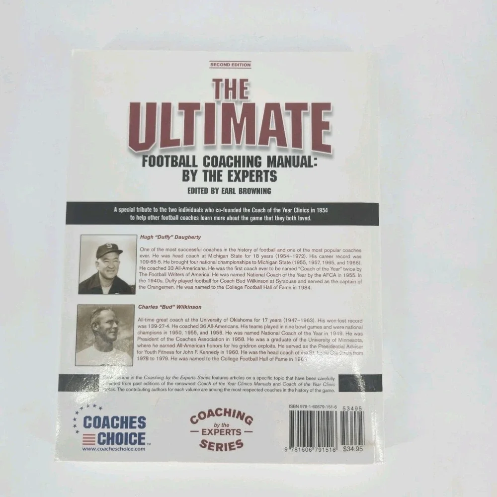 THE ULTIMATE FOOTBALL COACHING MANUAL: BY THE EXPERTS By Earl Browning EXCELLENT